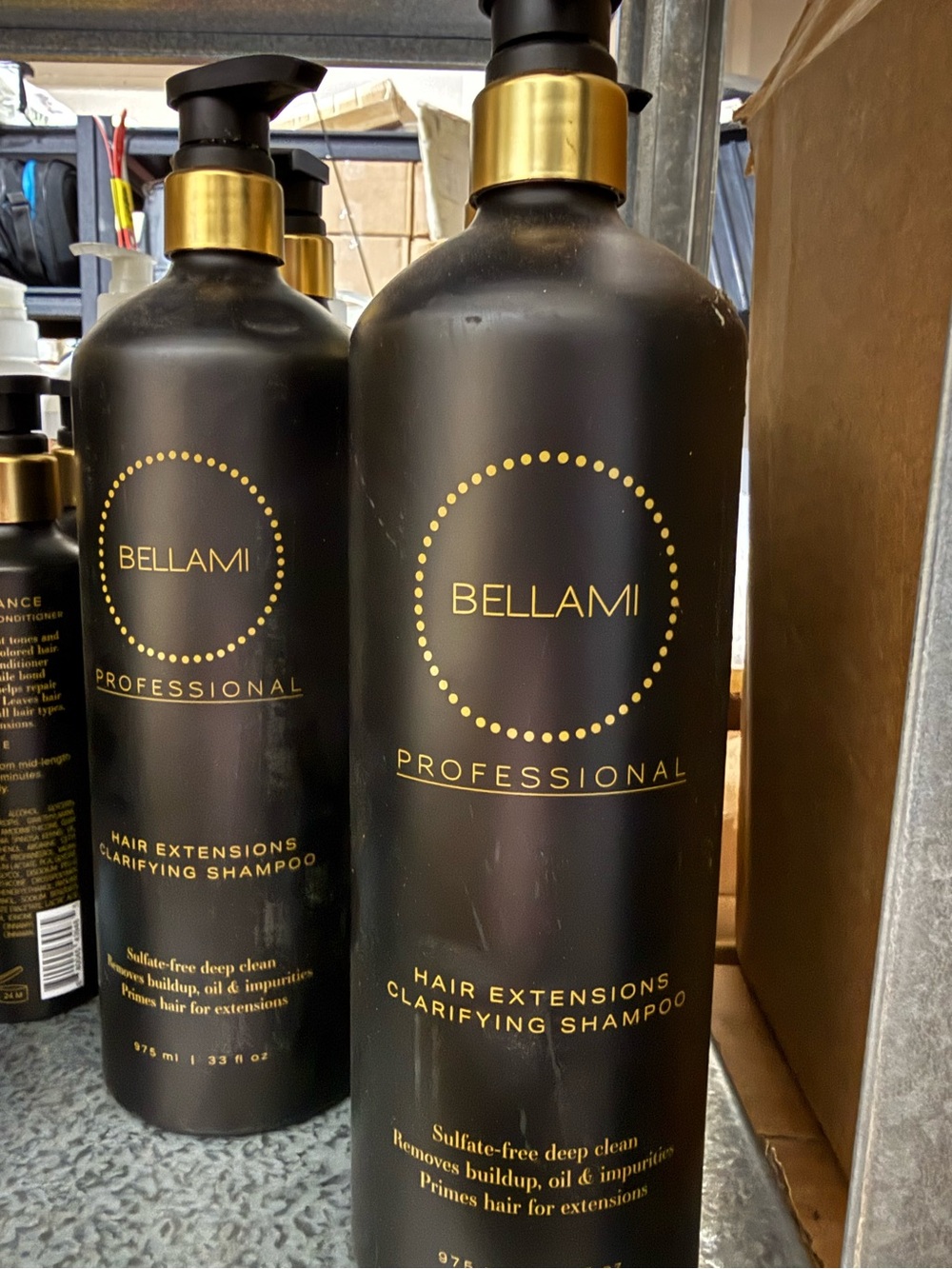 BELLAMI Professional Clarifying Shampoo - Black & Gold Pump Bottle